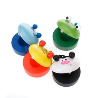 1pc Wooden Cartoon Animal Castanet Kid Child Music Toy Musical Party Favor