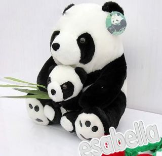 New Plush Teddy Bear Panda and Baby Panda Huge Soft 100 Cotton Toy 28cm