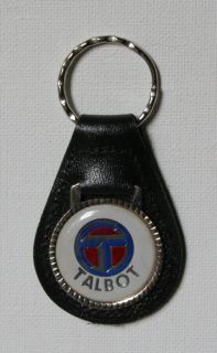 Anglo French Talbot Classic Logo Leather Key Chain Keyring Vintage New Old Stock