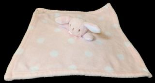 Blankets Beyond Bunny Rabbit Security Blanket Lovey Pink Polka Dot 17" Plush