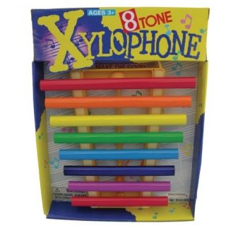 Kids Metal Rainbow Xylophone 8 Key Tone Musical Educational Preschool Toy