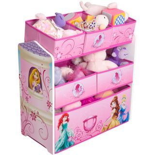 Disney Princess Toddler Bed Multi Bin Organizer Storage Kids Room