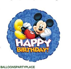 Disney Mickey Mouse Balloon Clubhouse Party Supplies Mylar Boys Happy Birthday
