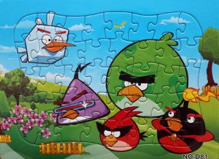 40pc Wooden Jigsaw Puzzle Angry Birds Pattern Baby Children Kids Educational Toy