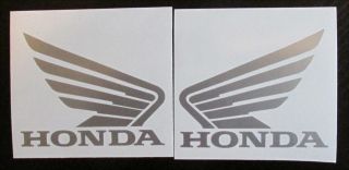Honda CB CBR Silver Metallic 3" Wings Vinyl Sticker Decal 2 Limited Pricing