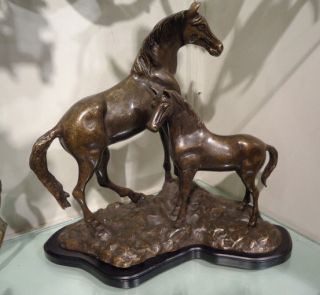 Brass Horse Colt Sculpture Bronzed Western Horses Stallion Statue New