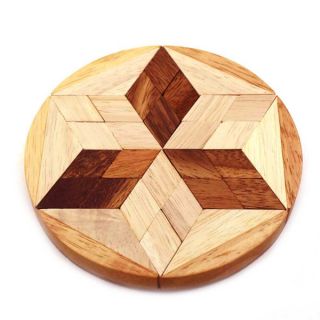Hand Crafted Wooden Toys 3D Wooden Brain Teasers Star Jigsaw Puzzle