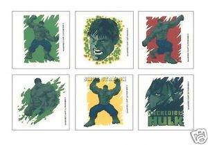 12 Incredible Hulk Temporary Tattoos Kid Boy Party Goody Bag Filler Favor Supply