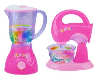Brand New Pink Blender and Mixer Kitchen Appliances Toy Set for Kids with Light