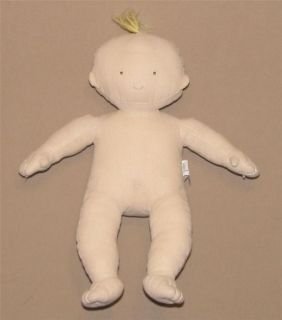 13" Pottery Barn Kids 2006 Cloth Hannah Doll Naked Blonde Plush Stuffed Toy 729