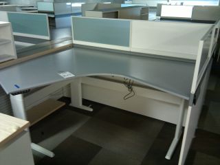 Linak Deskline Batwing Corner Electric Height Adjustable Desk Table Workstation