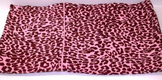 Animal Print PIER1 Kids Duvet Brown Pink Flocked Fabric Twin 68" x 86"