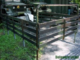 Military Truck Cargo Trailer M105 Bed Rack Assembly and Two Bows