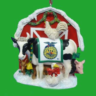 Christmas Kurt Adler FFA Barn Ornament Farm Cow Pig Hen