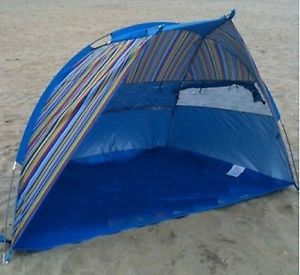 Cabana Beach Shelter Heavy Duty Fiberglass Frame Mesh Windows UV Protection