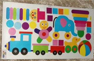 Boys Girls Kid Childrens Child Nursery Bedroom Toy Train Wall Furniture Stickers