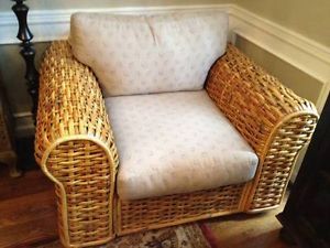 Ralph Lauren Rattan Wicker Chair Ottoman Sofa Loveseat and 2nd Chair Avail Separ