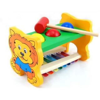 New Funny Baby Child Little Lion Knock Piano Instrument Toy