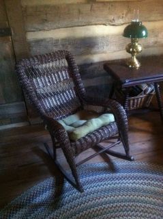 Antique Heywood Wakefield So Very Comfortable Wicker Rocking Chair