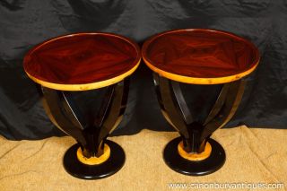 Pair French Art Deco Side Tables Cocktail Table 1920s