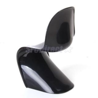 Black Modern 1 6 Scale s Style Plastic Chair for Fashion Barbie Dolls