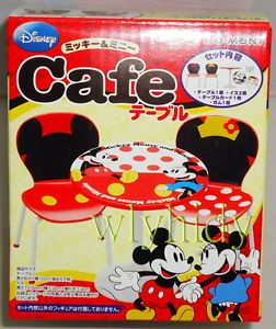 Miniatures Disney Mickey Minnie Cafe Table Chair Set re Ment