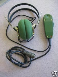 Sound Powered Military Headset Microphone Crystal Radio