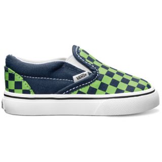 Vans Classic Slip on Kids Toddler Trainers Blue Green footwear Shoes Dress Blues