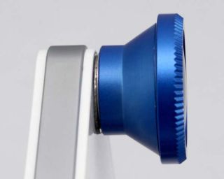 Blue 3in1 Fisheye Lens Wide Angle Macro Lens Camera Kit for iPhone 4G 4S