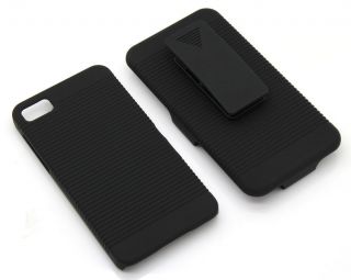 Hard Black Swivel Belt Clip Shell Holster Combo Case Stand for Blackberry Z10