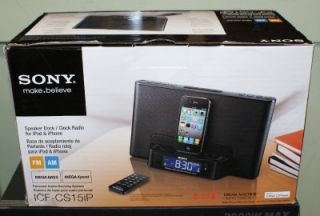 Sony ICF CS15IP Speaker Dock Clock Radio for iPod iPhone