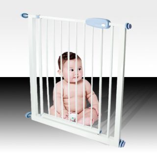 New Easy Open Extra Wide Metal Gate Baby Child Pet Dog Door Safety Barrier Fence