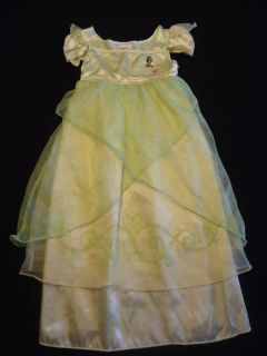 Disney Princess Tiana Dress Up Costume XXS 2 3 4 Green Yellow Fantasyplay