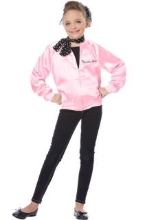 Grease The Pink Satin Ladies Child Halloween Costume