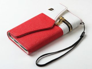 Zipper Wallet Leather Hard Case Cover for iPod Touch 5 5th Gen Pouch Accessory