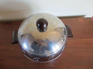 West Bend Penguin Ice Bucket Hot and Cold Server Vintage Chrome Deco Ice Bucket