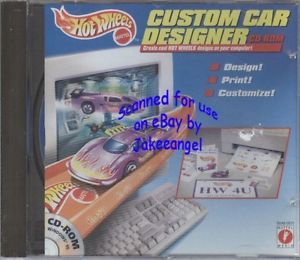 PC Program Hot Wheels Custom Car Designer CD Jewel Case Print Customize Design