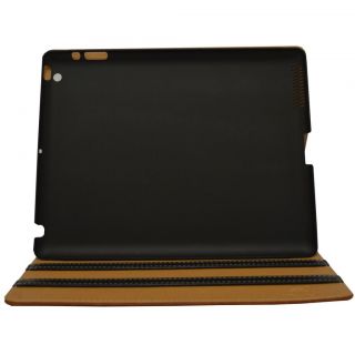 Apple iPad 2 3 Genuine Leather Flip Folio Case Cover TV Stand Position