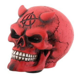 Red Demon Anarchy Devil Skull Stick Shift Gear Shifter Knob Hot Rat Rod Hotrod