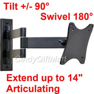 Articulating Arm Tilt LCD LED Monitor TV Wall Mount 17 19 20 22 23 24 26 27" CE9