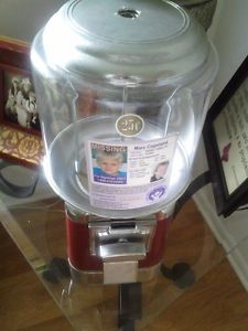 Candy Gumball 25¢ Vending Machine w Out Locks Keys Works Coin Op