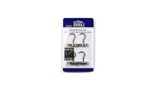 HIC Magnetic Hooks Set of 4 Chrome Plated Steel Strong Hold Kitchen Tool
