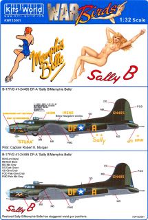 Kits World Decals 1 32 B 17 Flying Fortress Memphis Belle Sally B