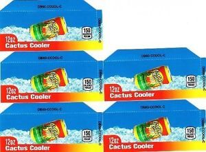 Cactus Cooler 12oz Can 5 Small Vending Machine Calories Flavor Labels