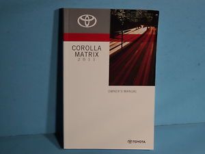 11 2011 Toyota Corolla Matrix Owners Manual
