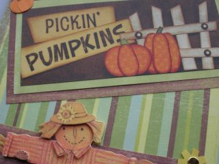2 Pumpkin Picking 12 x 12 Double Page Fall Scrapbook Layout by GDD