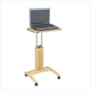 Office Star Precision Stand Maple Mobile Laptop Cart