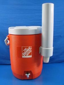  5 Gallon Drinking Bucket Water Cooler w Cup Holder Carrying Handles