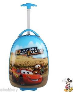 Disney Cars Kid Luggage Bag Trolley Roller Rolling Handbag 18" 47cm Shiny Cover