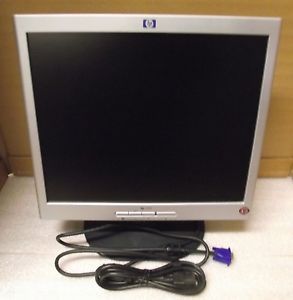 One HP L1702 17" LCD Monitor VGA Power Cord Included